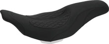 Load image into Gallery viewer, Mustang 97-07 Harley Electra Glide, Rd Glide Fastback 1PC Seat w/ Diamond Stitch - Black - Side View
