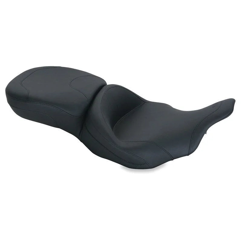 Mustang 97-07 Harley Electra Glide, Rd Glide Super Touring 1PC Seat - Black - Side View