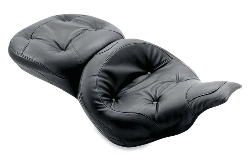 Mustang 97-07 Harley Electra Glide & Road Glide Wide Touring 1PC Seat Regal - Black - Side View