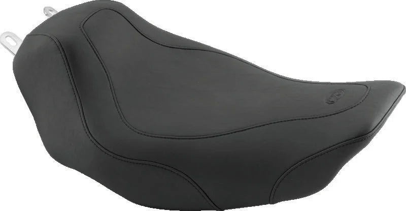Mustang 97-07 Harley Electra Glide Std, Road Glide Tripper Fastback Solo Seat - Black - Side View