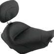 Load image into Gallery viewer, Mustang 97-07 Harley Rd King, 06-07 Str Glide, 00-05 Eagle Std Solo Seat W/Driver Backrest - Black - Side View