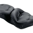 Load image into Gallery viewer, Mustang 97-07 Harley Rd King, 06-07 Str Glide, 00-05 Eagle Tour 1PC Seat w/Blk Pearl Studs - Black - Main Product View