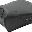 Load image into Gallery viewer, Mustang 97-07 Harley Rd King, 06-07 Str Glide, 00-05 Eagle Tour 1PC Seat w/Blk Pearl Studs - Black - Side View
