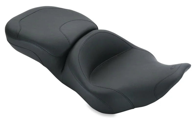 Mustang 97-07 Harley Rd King, 06-07 Str Glide, 00-05 Eagle Touring 1PC Seat - Black - Side View