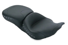 Load image into Gallery viewer, Mustang 97-07 Harley Rd King, 06-07 Str Glide, 00-05 Eagle Touring 1PC Seat w/Studs - Black - Side View