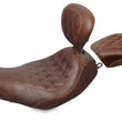 Load image into Gallery viewer, Mustang 97-07 Harley Rd King, 06-07 Str Glide, 00-05 Eagle Wide Tripper Solo Seat w/DBR - Brown - Side View