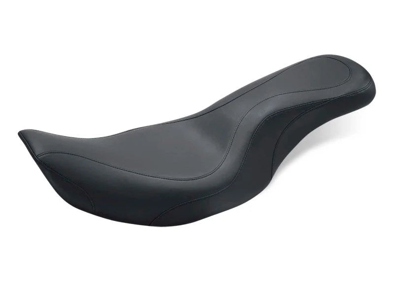 Mustang 97-07 Harley Rd King, 06-07 Street Glide, 00-05 Eagle DayTripper 1PC Seat - Black - Side View