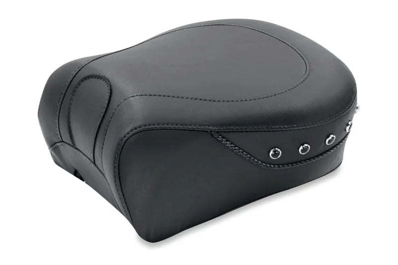 Mustang 97-07 Harley Rd King,06-07 Str Glide,00-01 Eagle Touring Passenger Seat w/Blk Pearls - Black - Main Product View