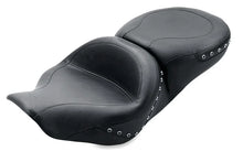 Load image into Gallery viewer, Mustang 97-07 Harley Rd King,06-07 Str Glide,00-05 Eagle Hightail Std Tour Pass Seat w/Studs - Black - Side View