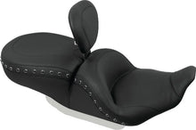 Load image into Gallery viewer, Mustang 97-07 Harley Rd King,06-07 Str Glide,00-05 Eagle Lowdown 1PC Seat w/DBR Black Pearls - Black - Main Product View