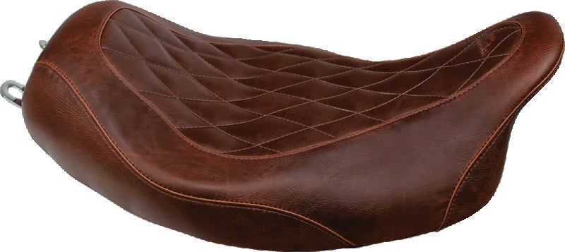 Mustang 97-07 Harley Rd King,06-07 Str Glide,00-05 Eagle Tripper Solo Seat - Brown - Main Product View