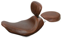 Load image into Gallery viewer, Mustang 97-07 Harley Rd King,06-07 Str Glide,00-05 Eagle Wide Tripper Solo Seat - Brown - Side View