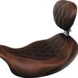 Load image into Gallery viewer, Mustang 97-07 Harley Rd King,06-07 Str Glide,00-05 Eagle Wide Tripper Solo Seat - Brown - Main Product View