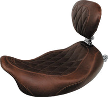 Load image into Gallery viewer, Mustang 97-07 Harley Rd King,06-07 Str Glide,00-05 Eagle Wide Tripper Solo Seat - Brown - Main Product View