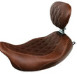 Load image into Gallery viewer, Mustang 97-07 Harley Rd King,06-07 Str Glide,00-05 Eagle Wide Tripper Solo Seat - Brown - Side View