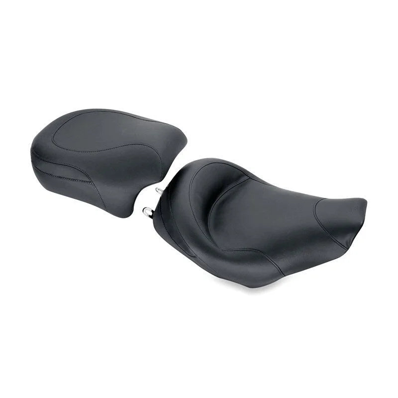 Mustang 97-07 Harley Road King, 06-07 Street Glide, 00-05 Eagle Std Touring Solo Seat - Black - Side View
