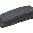 Load image into Gallery viewer, Mustang 97-13 HD FL Touring Saddlebag Tour-Pak Lid Covers (Pair) Deluxe - Black w/ Grey Stitching - Side View