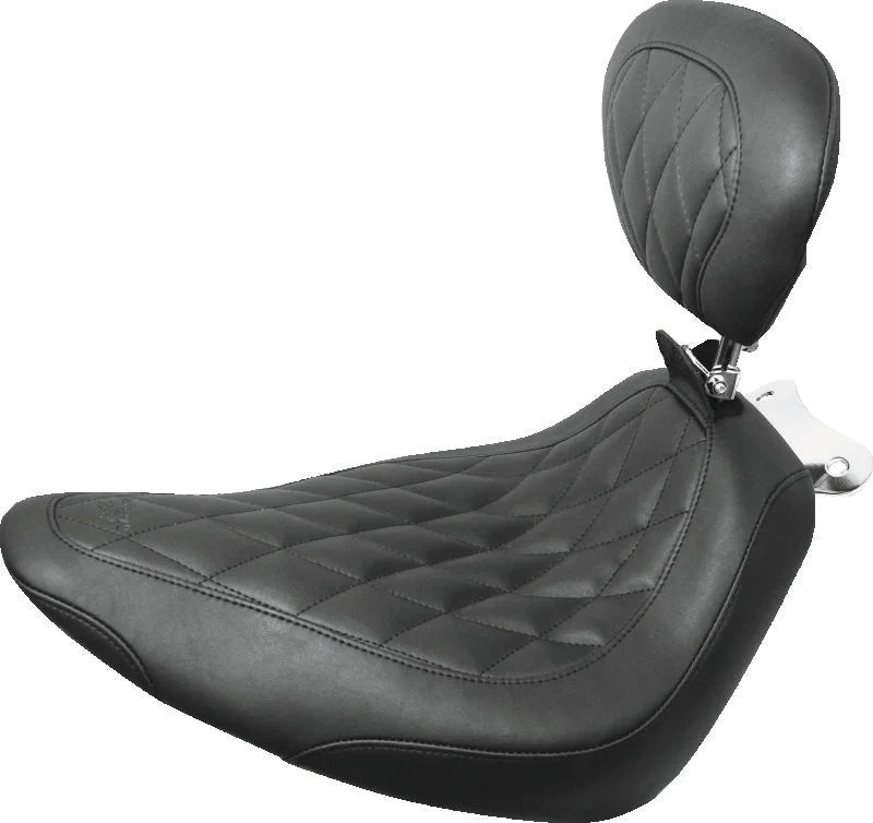 Mustang 97-21 Harley FL Touring Fender Bib w/Studs - Black - Side View