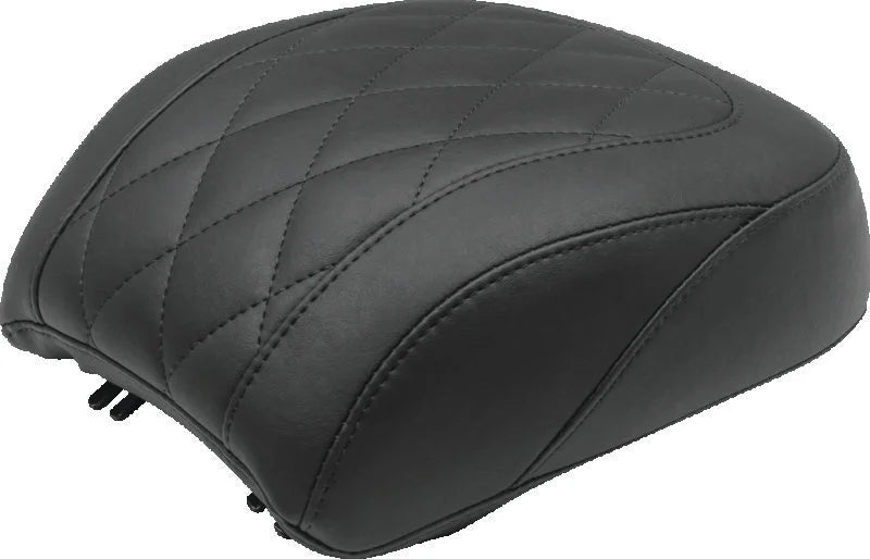 Mustang 97-21 Harley Touring Sissy Bar Pad Regal (14 inch x 9 inch) - Black - Side View