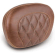 Load image into Gallery viewer, Mustang 97-23 Harley Touring Sissy Bar Pad (12 inch x 9 inch) Diamond Stitch - Brown - Main Product View