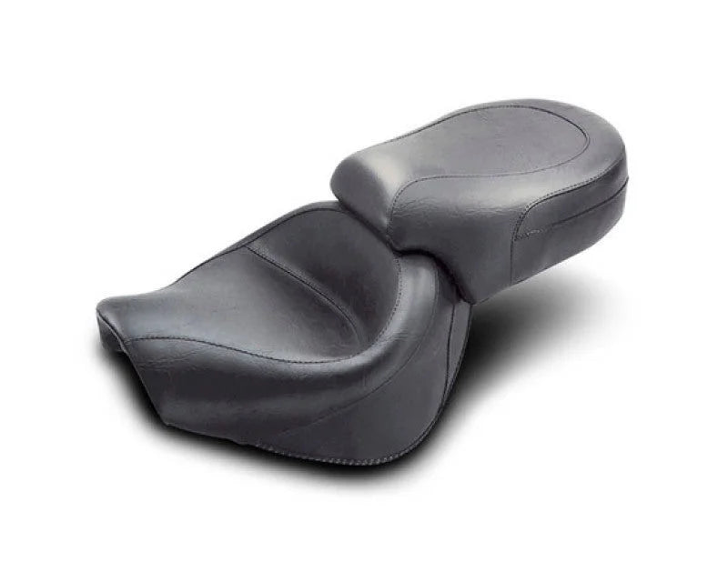 Mustang 98-03 Honda VT750 Ace Wide Touring 2PC Seat - Black - Side View
