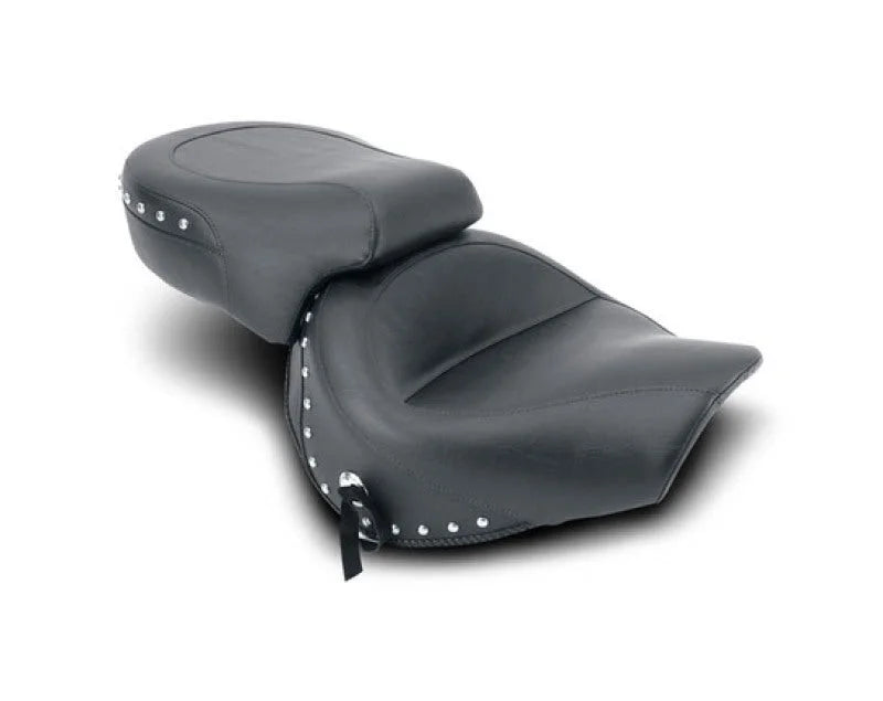 Mustang 98-03 Honda VT750 Ace Wide Touring 2PC Seat w/Studs- Black - Main Product View