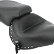 Load image into Gallery viewer, Mustang 98-03 Honda VT750 Ace Wide Touring 2PC Seat w/Studs- Black - Side View
