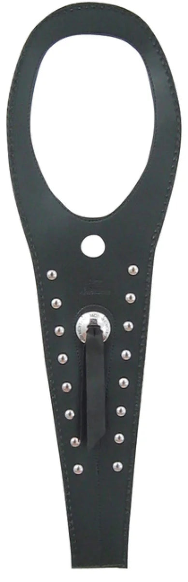 Mustang 98-11 Yamaha V-Star 650 Custom, Classic Tank Bib w/Studs - Black - Side View