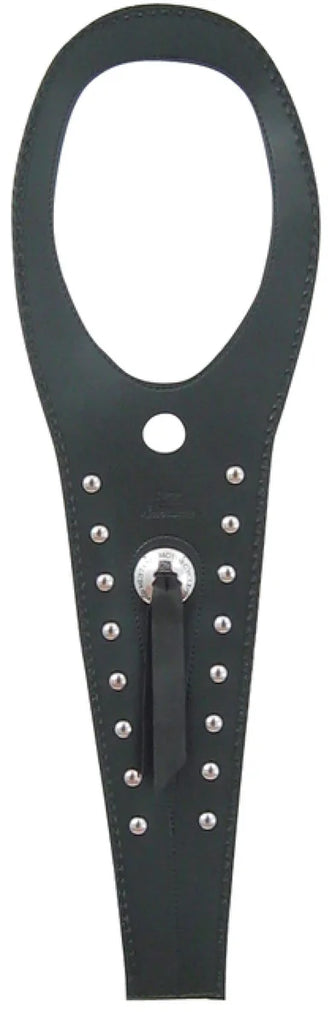 Mustang 98-11 Yamaha V-Star 650 Custom, Classic Tank Bib w/Studs - Black - Side View