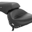 Load image into Gallery viewer, Mustang 98-16 Yamaha V-Star 650 Custom, 98-10 V-Star 650 Cl Touring 1PC Seat w/Studs - Black - Side View