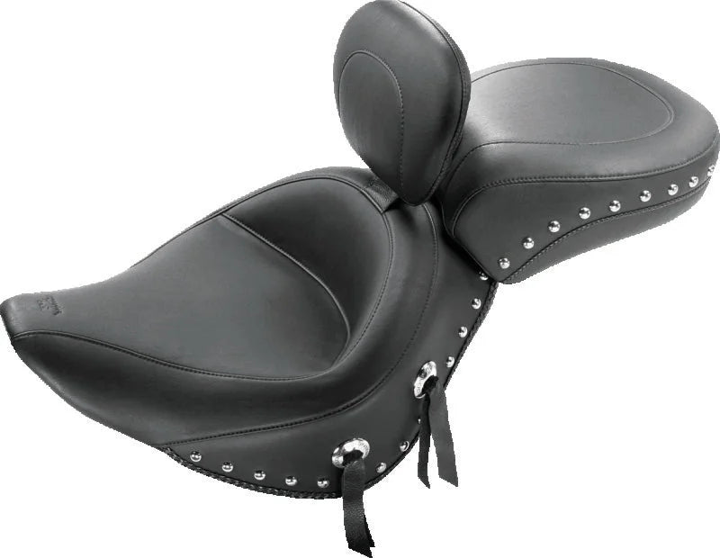 Mustang 98-16 Yamaha V-Star 650 Custom Wide Touring 2PC Seat - Black - Main Product View