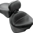 Load image into Gallery viewer, Mustang 99-11 Yamaha V-Star 1100 Custom Wide Touring 2PC Seat w/Driver Backrest - Black - Main Product View