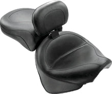 Load image into Gallery viewer, Mustang 99-11 Yamaha V-Star 1100 Custom Wide Touring 2PC Seat w/Driver Backrest - Black - Main Product View