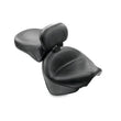 Load image into Gallery viewer, Mustang 99-11 Yamaha V-Star 1100 Custom Wide Touring 2PC Seat w/Driver Backrest - Black - Side View