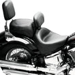 Load image into Gallery viewer, Mustang 99-11 Yamaha V-Star 1100 Custom Wide Touring 2PC Seat w/Driver Backrest - Black - Detail View