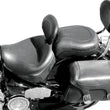 Load image into Gallery viewer, Mustang 99-15 Yamaha Road Star 1600, 1700 Wide Touring 2PC Seat w/Driver Backrest - Black - Side View