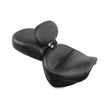 Load image into Gallery viewer, Mustang 99-15 Yamaha Road Star 1600, 1700 Wide Touring 2PC Seat w/Driver Backrest - Black - Detail View