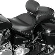 Load image into Gallery viewer, Mustang 99-15 Yamaha Road Star 1600,1700 Wide Touring 2PC Seat w/Driver Backrest Studs - Black - Detail View