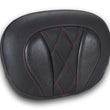 Load image into Gallery viewer, Mustang Deluxe Diamond Touring Sissy Bar Pad Black w/Dark Cherry Thread