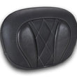 Load image into Gallery viewer, Mustang Deluxe Diamond Touring Sissy Bar Pad Black w/Gun Metal Gray Thread