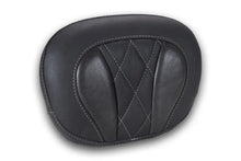 Load image into Gallery viewer, Mustang Deluxe Diamond Touring Sissy Bar Pad Black w/Gun Metal Gray Thread