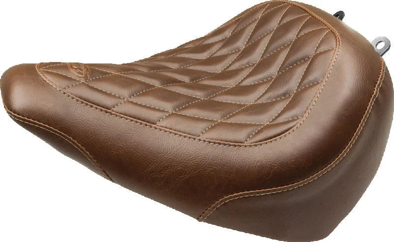 Mustang Harley Breakout Wide Tripper Solo Seat Diamond Stitch - Brown - Main Product View
