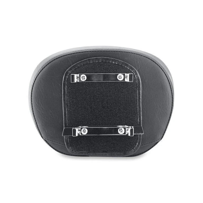 Mustang Harley Low Medallion Sissy Bar Pad (12 inch x 9 inch) - Black - Side View
