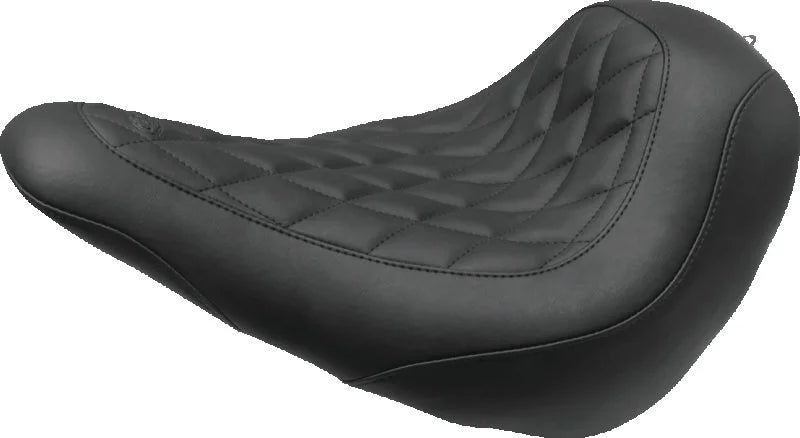 Mustang Harley Low Medallion Sissy Bar Pad (12 inch x 9 inch) w/Studs - Black - Main Product View