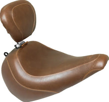 Load image into Gallery viewer, Mustang Harley Low Medallion Sissy Bar Pad (9.5 inch x 9 inch) - Brown - Main Product View