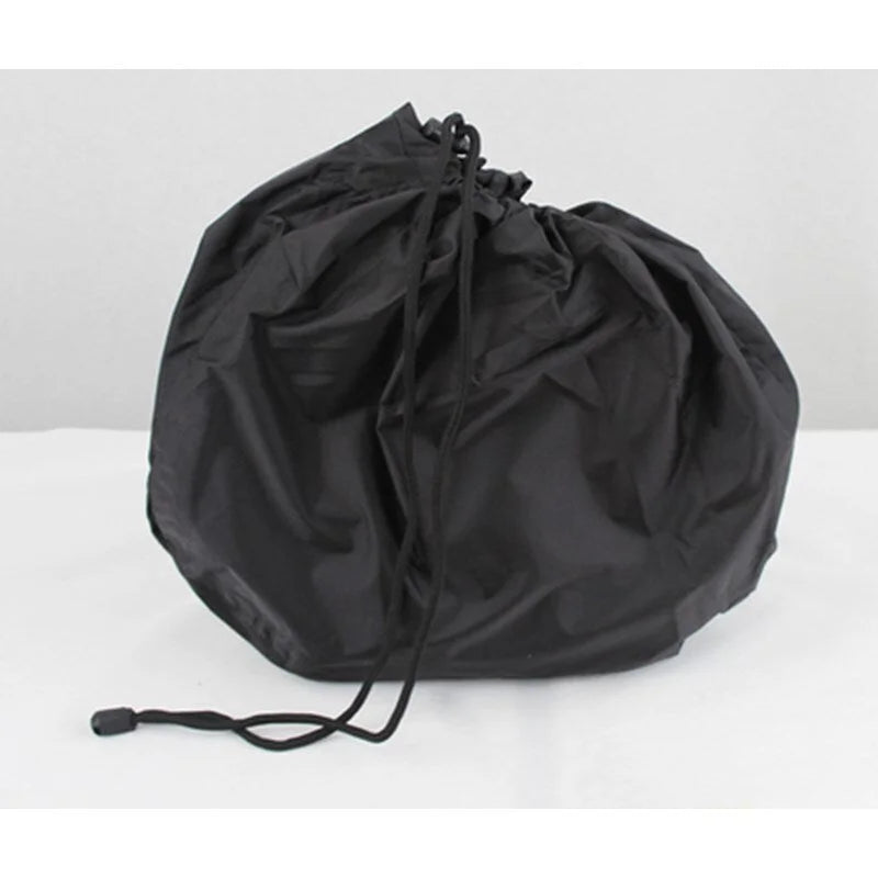 Mustang Harley Rain Covers w/ Driver Backrest - Black - Side View