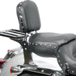 Load image into Gallery viewer, Mustang Harley Sissy Bar Pad Low Medallion Style - Black - Main Product View