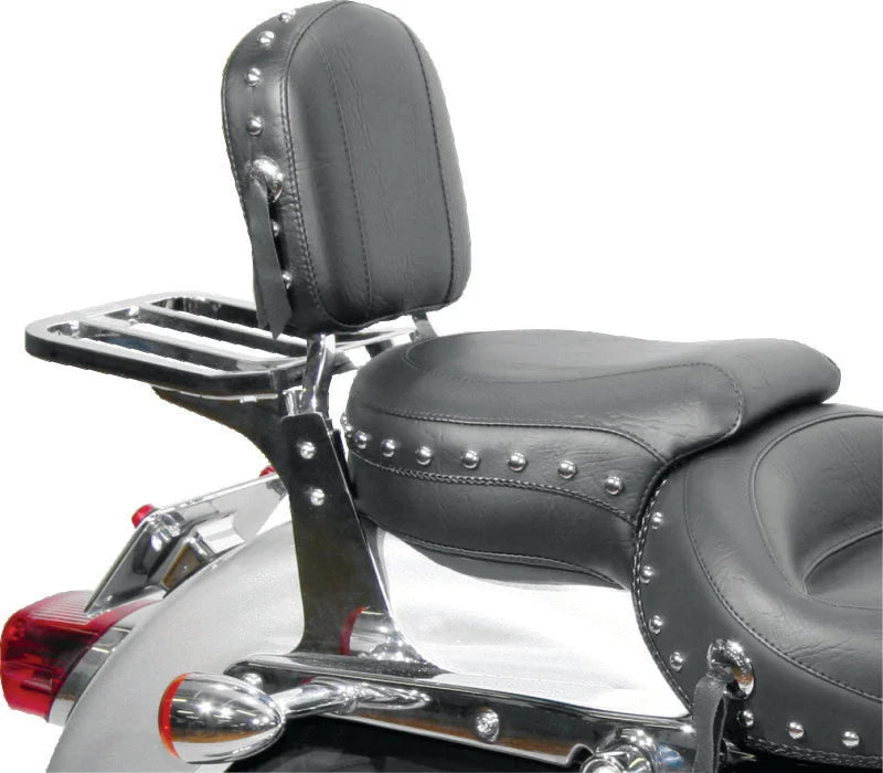 Mustang Harley Sissy Bar Pad Low Medallion Style - Black - Main Product View