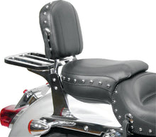 Load image into Gallery viewer, Mustang Harley Sissy Bar Pad Low Medallion Style - Black - Main Product View