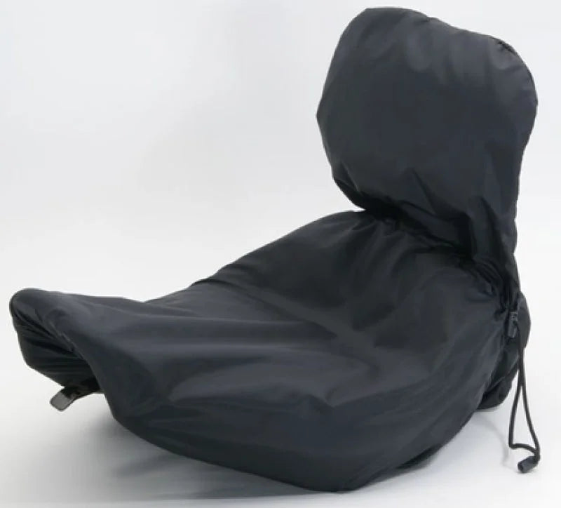 Mustang Harley Solo Seat w/Driver Backrest Rain Covers - Black - Main Product View